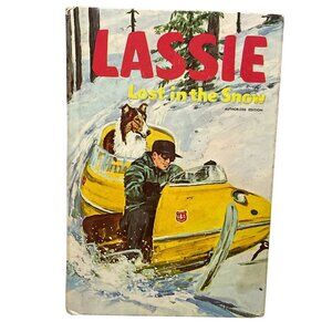 VTG LASSIE LOST IN THE SNOW HARDBACK 1969 BY STEVE FRAZEE ILLUSTRATED WHITMAN BO